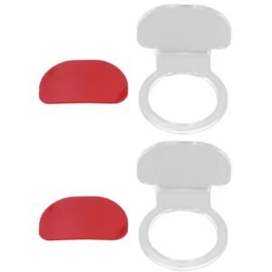2Pcs Small Ball Stand Acrylic Sturdy Durable High Stability Sport Ball Display Rack for Tennis Softball BaseballTransparent