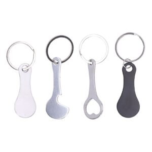 Aluminum Alloy Shopping Trolley Keychain Portable Alternative Shopping Trolley Keyring