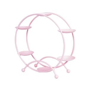 Ferris Wheel Display Rack Decorative Safe Rounded Edge Toys Storage Display Bracket Holder for Home Pink