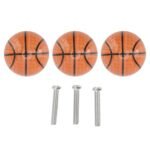 3 Set Basketball Cabinet Kitchen Home Knobs Ball Type Single Hole Drawer Ceramic Handle
