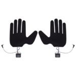 2Pcs Electric Heating Gloves Pads 5 Finger Glove Heating Sheet with 3 Adjuatable Gears for Skiing Cycling