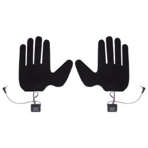 2Pcs Electric Heating Gloves Pads 5 Finger Glove Heating Sheet with 3 Adjuatable Gears for Skiing Cycling