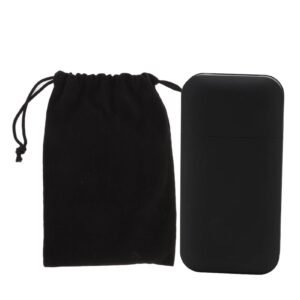 Cigarette Case Height Adjustable Thick Thin Cigarettes Dual Use Lighter Split Cigarette Case Holder Black