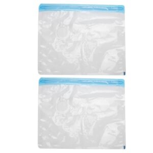 2Pcs Vacuum Storage Bag Space Saving Compressed Sealed Travel Bag with 3.5cm Thread Air InletM:32x26CM