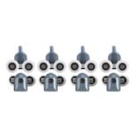 8 x Twin Bottom Top Shower Door Rollers Pulleys Wheels Runners Bathroom Double Wheel