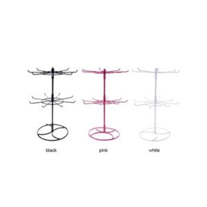 Jewelry Display Rack Double Tier Jewelry Stand Portable Metal Jewelry Rack for Home
