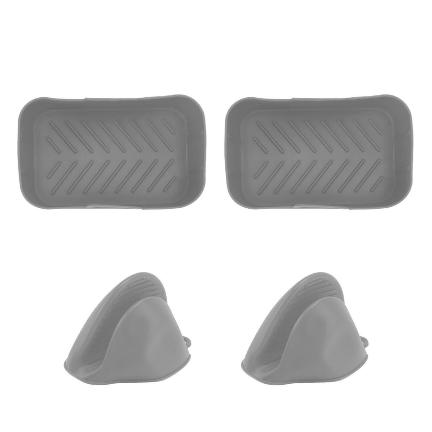 2Set Rectangular Fryer Silicone Pot Fryer Silicone Liners Rectangular Basket for Ninja DZ201 Foodi 8QT Grey 4 2Set Rectangular Fryer Silicone Pot Fryer Silicone Liners Rectangular Basket for Ninja DZ201 Foodi 8QT Grey - image 4