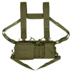 Tactical Chest Vest Rig Bag Field Training Vest Multifunctional Camouflage Strap with Multi-Pocket Outdoor Camping CS Match Pack – Army Green