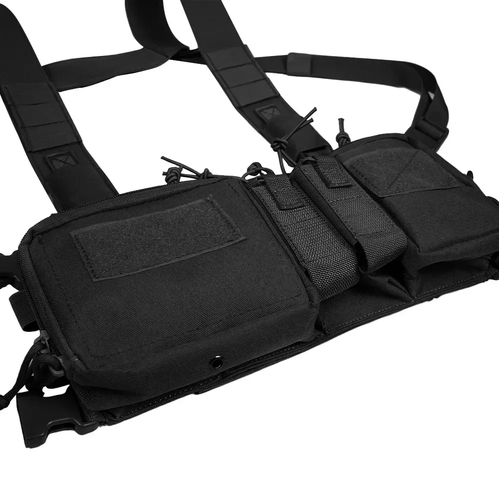 Tactical Chest Vest Rig Bag Field Training Vest Multifunctional Camouflage Strap with Multi-Pocket Outdoor Camping CS Match Pack - Army Green 5 Tactical Chest Vest Rig Bag Field Training Vest Multifunctional Camouflage Strap with Multi-Pocket Outdoor Camping CS Match Pack – Army Green - image 5