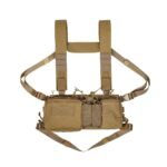 Tactical Chest Vest Rig Bag Field Training Vest Multifunctional Camouflage Strap with Multi-Pocket Outdoor Camping CS Match Pack – Khaki