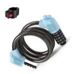 Bike Lock Cable 5Digits Resettable Combination Cable Lock, Bicycles Code Lock – Blue