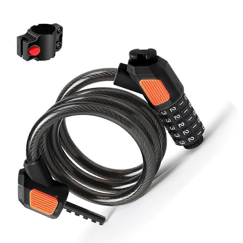 Bike Lock Cable 5Digits Resettable Combination Cable Lock, Bicycles Code Lock - Black 1 Bike Lock Cable 5Digits Resettable Combination Cable Lock, Bicycles Code Lock – Black