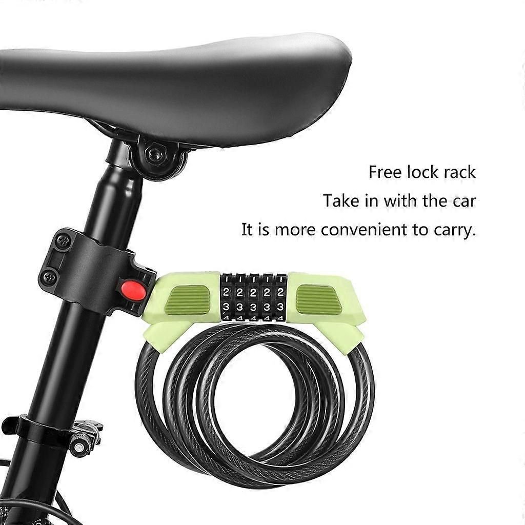 Bike Lock Cable 5Digits Resettable Combination Cable Lock, Bicycles Code Lock - Black 2 Bike Lock Cable 5Digits Resettable Combination Cable Lock, Bicycles Code Lock – Black - image 2