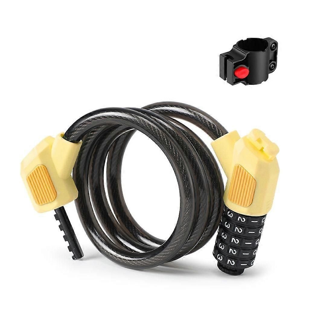 Bike Lock Cable 5Digits Resettable Combination Cable Lock, Bicycles Code Lock - Black 5 Bike Lock Cable 5Digits Resettable Combination Cable Lock, Bicycles Code Lock – Black - image 5