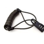 Anti-theft Motorcycle Cycling Scooter Bicycle Lock Cable Lock Helmet Lock – Black