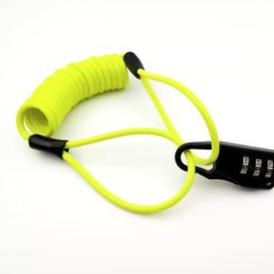 Anti-theft Motorcycle Cycling Scooter Bicycle Lock Cable Lock Helmet Lock – Yellow