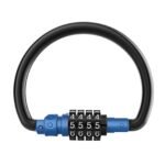 Secure 4 Digits Regulable Combination Padlocks Rustproof Zincs Alloys Bike Lock for Bicycles Storage Lockers -Blue