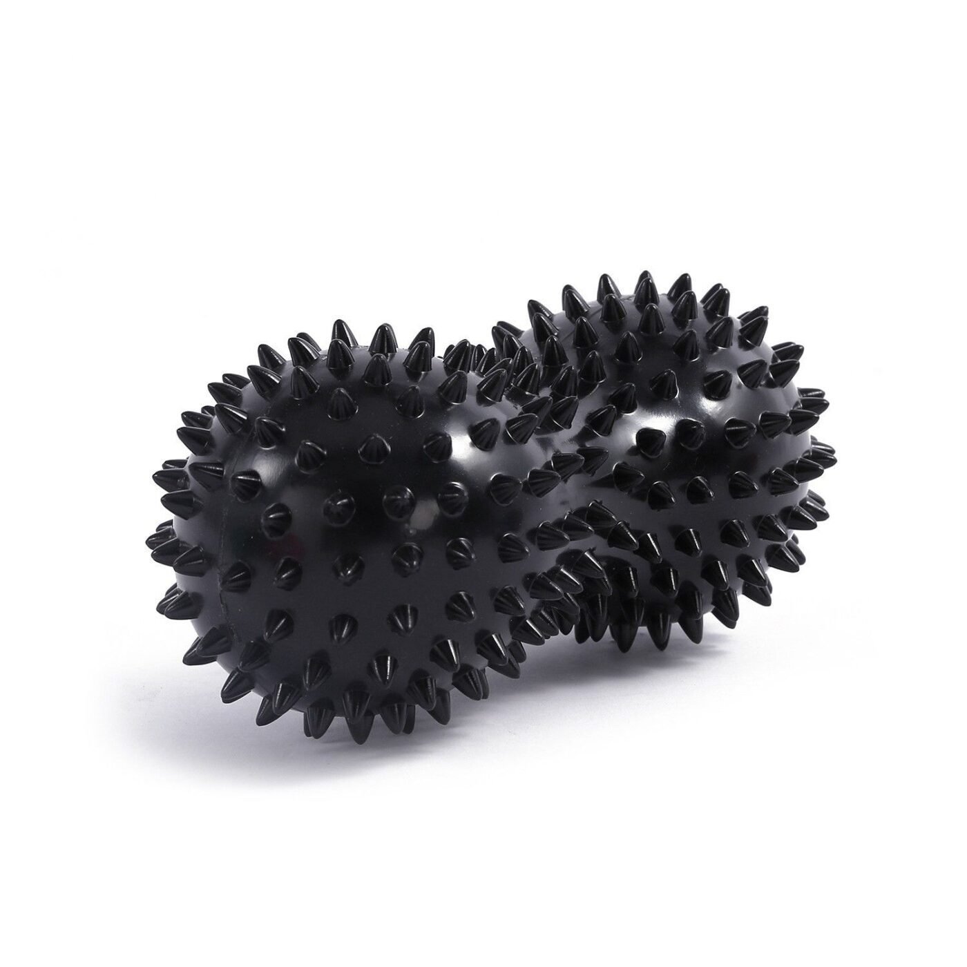 Spiky Peanut Massage Ball Deep Tissue Muscle Roller PVC Foot Massage Ball for Myofascial Release Trigger Point Therapy Yoga Fitness - Black 1 Spiky Peanut Massage Ball Deep Tissue Muscle Roller PVC Foot Massage Ball for Myofascial Release Trigger Point Therapy Yoga Fitness – Black