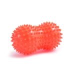 Spiky Peanut Massage Ball Deep Tissue Muscle Roller PVC Foot Massage Ball for Myofascial Release Trigger Point Therapy Yoga Fitness – Orange