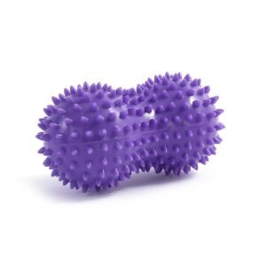 Spiky Peanut Massage Ball Deep Tissue Muscle Roller PVC Foot Massage Ball for Myofascial Release Trigger Point Therapy Yoga Fitness – Purple