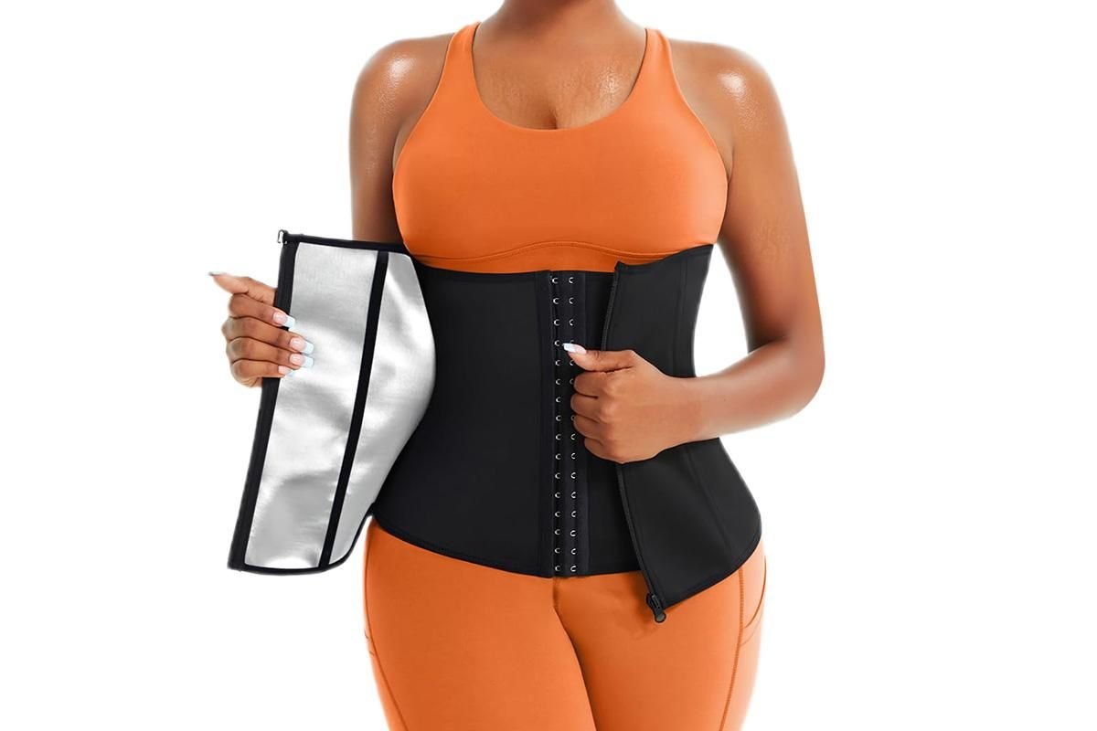 Women's Workout Waist Trainer - 3-Row Hook & Zip Slimming Belt for Yoga & Fitness - Silver & L 5 Women’s Workout Waist Trainer – 3-Row Hook & Zip Slimming Belt for Yoga & Fitness – Silver & L - image 5
