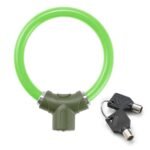 Rings Shape Bicycles Antitheft Lock High Security Mountain Bicycles Lock – Green