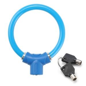 Rings Shape Bicycles Antitheft Lock High Security Mountain Bicycles Lock – Blue