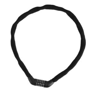Portable 5-Digit Combination Bike Chain Lock, Keyless Anti-Theft Security Lock for Bicycle, Mountain Bike, Scooter and Motorcycle – Black