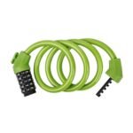 5-Digit Resettable Combination Bike Cable Lock, Self-Coiling Waterproof Anti-Theft Security Lock for Bicycle, Motorcycle, Scooter and Skateboard – Green