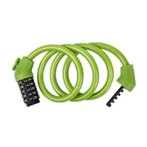 5-Digit Resettable Combination Bike Cable Lock, Self-Coiling Waterproof Anti-Theft Security Lock for Bicycle, Motorcycle, Scooter and Skateboard – Green
