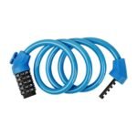 5-Digit Resettable Combination Bike Cable Lock, Self-Coiling Waterproof Anti-Theft Security Lock for Bicycle, Motorcycle, Scooter and Skateboard – Blue