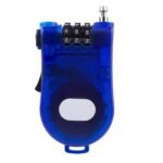 Combination Helmet Cable Lock, Portable Security Cable Lock for Motorcycle Helmet, Bicycle Helmet, Backpack and Luggage – Royal Blue