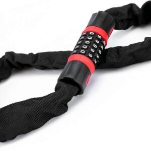 Bike Chain Lock, 5 Digit Combination High Security Bicycle Lock Resettable Heavy Duty Cycling Chain Locks for Bicycle – 0.9m