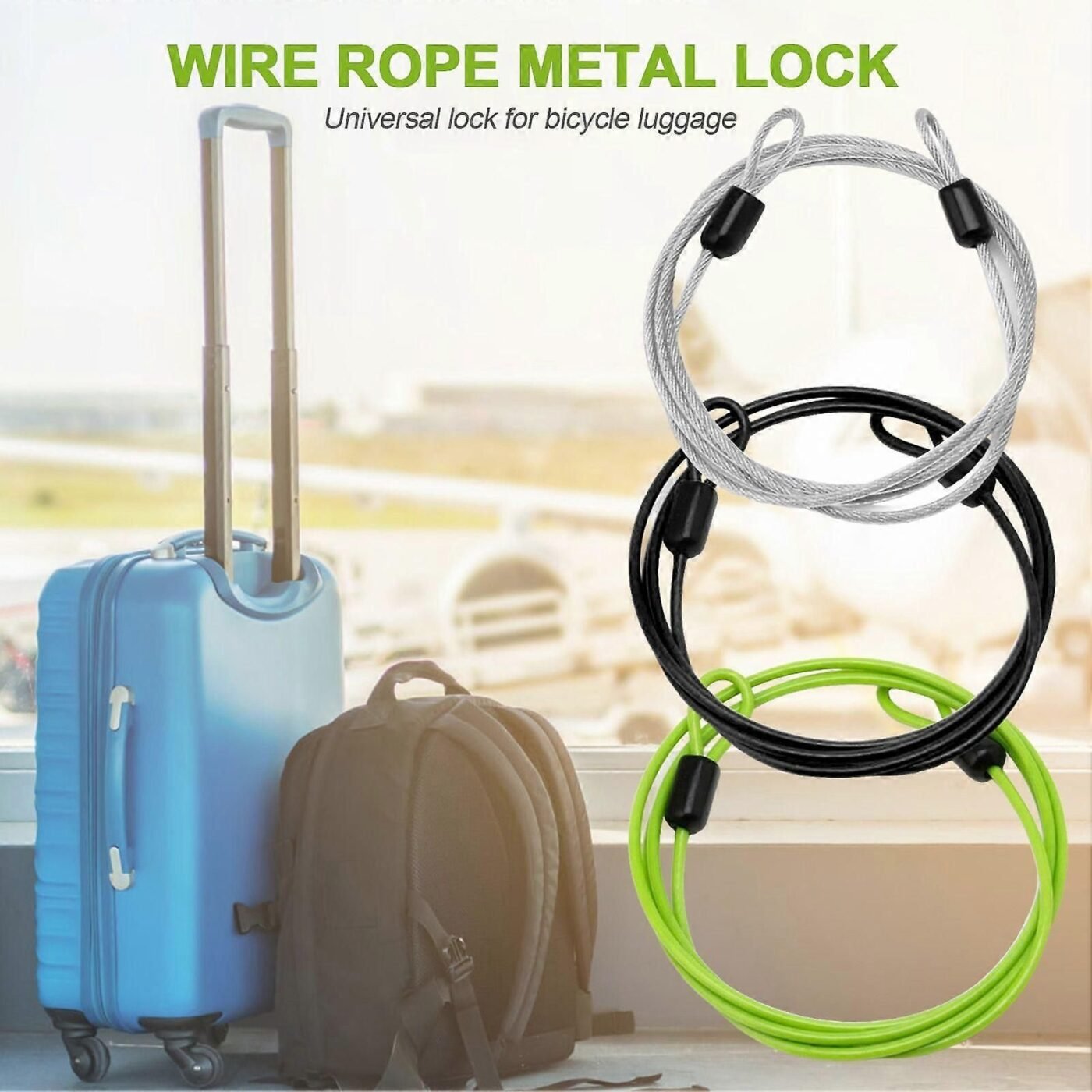 Widely Used Bicycle Lock Double Head Ring Design Anti-theft Security Bicycle Lock Rope for Bike - Black 2 Widely Used Bicycle Lock Double Head Ring Design Anti-theft Security Bicycle Lock Rope for Bike – Black - image 2