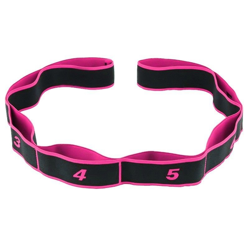 Stretching Strap, 8 Loop Yoga Straps for Stretching, Elastic Stretch Strap Stretch Band for Exercise Yoga Fitness Gym - Pink 1 Stretching Strap, 8 Loop Yoga Straps for Stretching, Elastic Stretch Strap Stretch Band for Exercise Yoga Fitness Gym – Pink