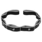 Stretching Strap, 8 Loop Yoga Straps for Stretching, Elastic Stretch Strap Stretch Band for Exercise Yoga Fitness Gym – Black