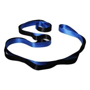 Yoga Stretch Strap with Handles for Stretching, Non-Elastic Exercise Strap for Physical Therapy, Pilates, Yoga & Flexibility Training – Dark Blue