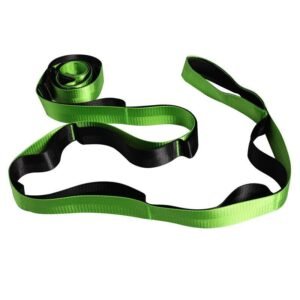 Yoga Stretch Strap with Handles for Stretching, Non-Elastic Exercise Strap for Physical Therapy, Pilates, Yoga & Flexibility Training – Green