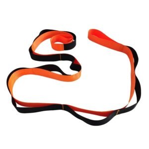 Yoga Stretch Strap with Handles for Stretching, Non-Elastic Exercise Strap for Physical Therapy, Pilates, Yoga & Flexibility Training – Orange