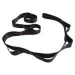 Yoga Stretch Strap with Handles for Stretching, Non-Elastic Exercise Strap for Physical Therapy, Pilates, Yoga & Flexibility Training – Black