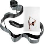 12 Loop Yoga Stretch Strap, Non-Elastic Stretching Strap for Yoga, Pilates, Physical Therapy & Flexibility Training – Gray