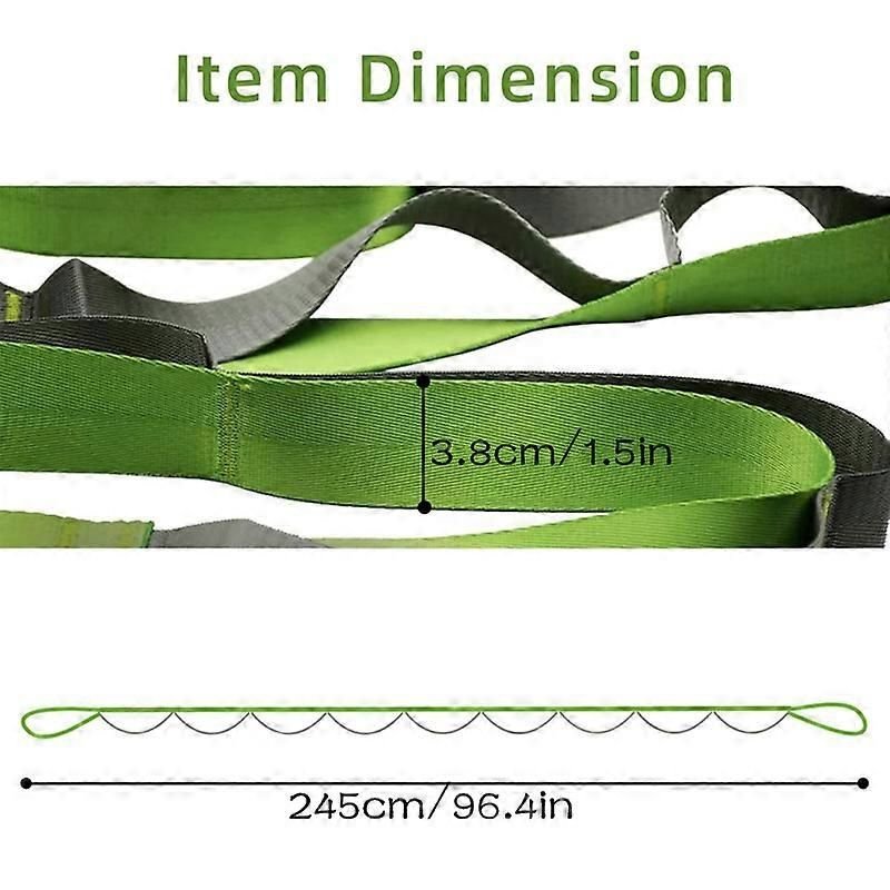 Yoga Straps Stretching Strap with 12 Loops Workout Poster Long Stretch Out Bands compatible with Stretching Physical Therapy Equipment - Black 4 Yoga Straps Stretching Strap with 12 Loops Workout Poster Long Stretch Out Bands compatible with Stretching Physical Therapy Equipment – Black - image 4