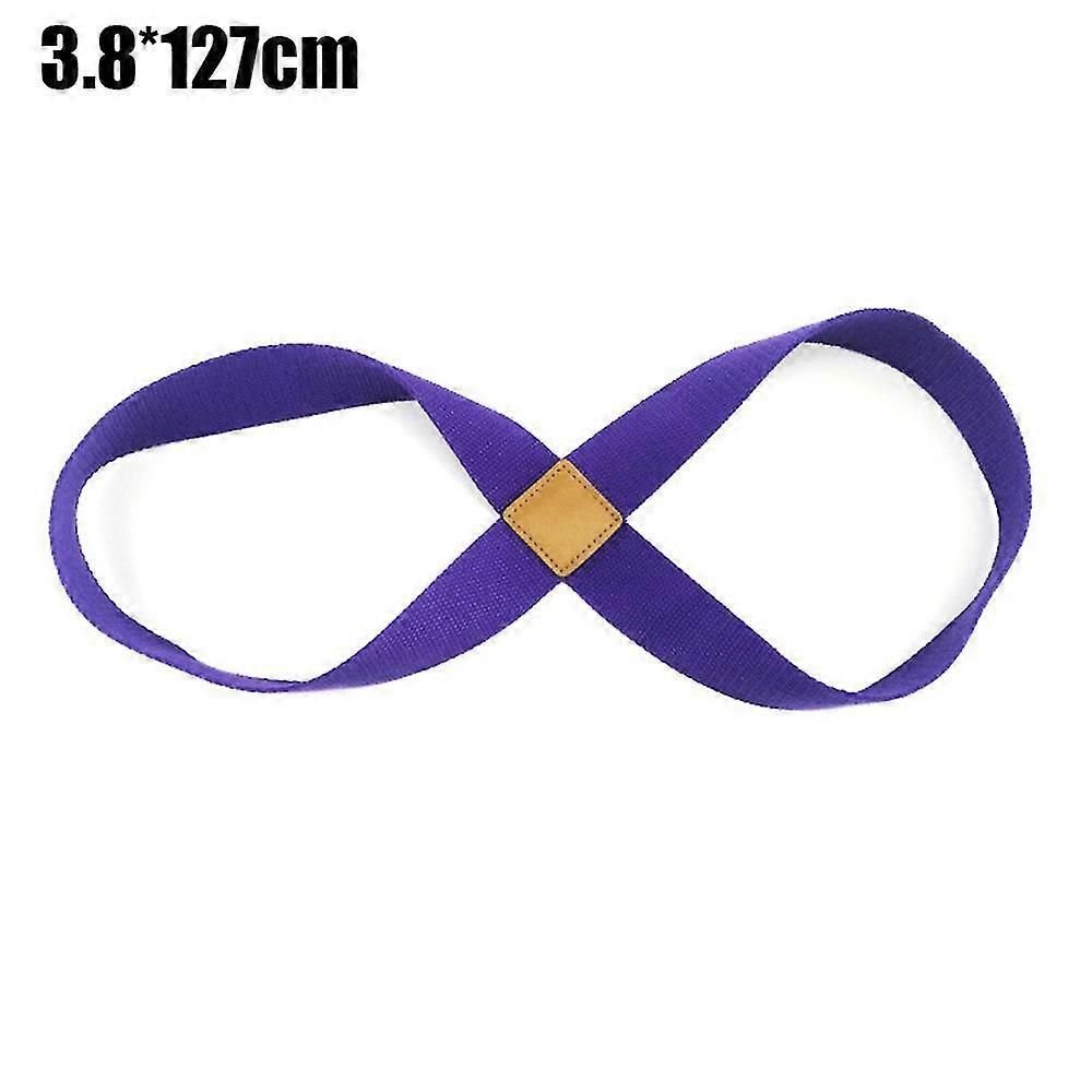 Infinity Yoga Stretch Strap, Double Loop Stretching Strap for Yoga, Pilates, Physical Therapy & Flexibility Training - Purple 2 Infinity Yoga Stretch Strap, Double Loop Stretching Strap for Yoga, Pilates, Physical Therapy & Flexibility Training – Purple - image 2