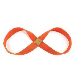 Infinity Yoga Stretch Strap, Double Loop Stretching Strap for Yoga, Pilates, Physical Therapy & Flexibility Training – Orange