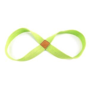 Infinity Yoga Stretch Strap, Double Loop Stretching Strap for Yoga, Pilates, Physical Therapy & Flexibility Training – Green