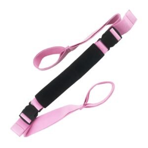 Yoga Strap Yoga Stretching Strap Premium Fitness Portable Exercise Dance – Pink