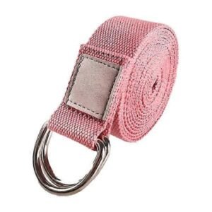 Yoga Strap With And Extra Safe Adjustable D-ring Buckle Yoga Stretching Strap For Flexibility – Pink