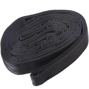 2pcs Hammock Tree Straps Set Effortless Operation Lightweight Stretching Straps Suitable for Hiking Camping – Black