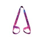 2-in-1 Yoga Mat Carry Strap & Stretch Strap with Adjustable Buckles for Yoga, Pilates & Fitness – Magenta-purple