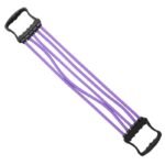 Chest Expander Removable Spring Exercise Arm Stretch Strap Tension Cord – Purple